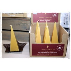 Pyramid Beeswax Candle - Made in BC by Honey Candles
